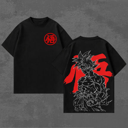 Son Goku Ultra instinct Dragon Ball Super Anime Washed T-Shirt 100%