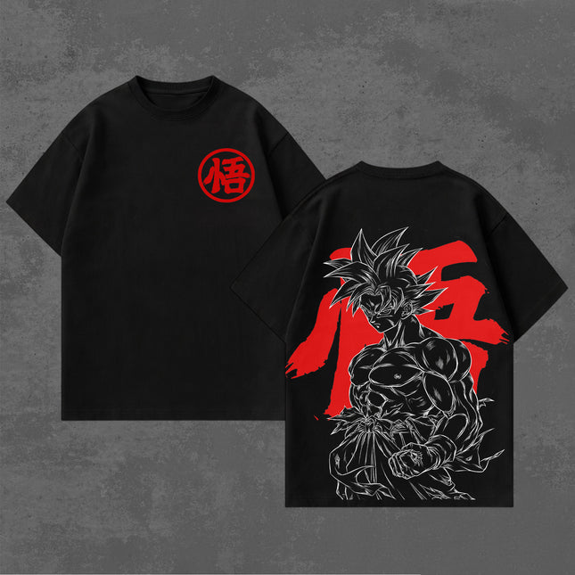 Son Goku Ultra instinct Dragon Ball Super Anime Washed T-Shirt 100%