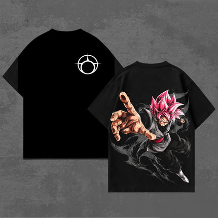 Black Goku Dragon Ball Super Anime Washed T-Shirt 100%