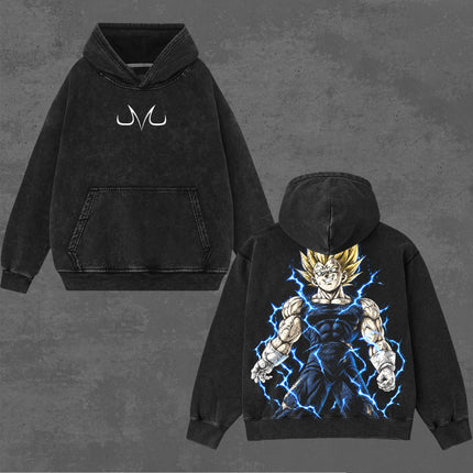 Majin Vegeta Dragon Ball Z Anime Washed T-Shirt 100%