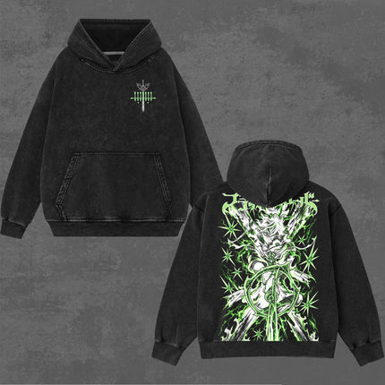 Yuno Black Clover Anime Washed T-Shirt, Hoodie 100%